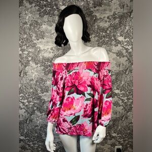 Floral Print Off the Shoulder Blouse
